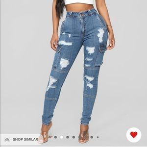 Fashion Nova Don’t Push Me Cargo Jeans Size 3
